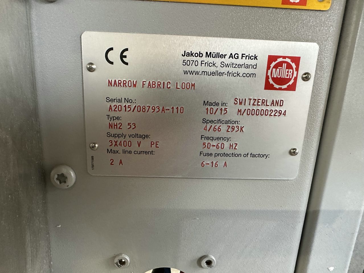 Jakob Muller Bandweefmachine NH2 53 - 4-66 Z99K bouwjaar 2015 foto 5